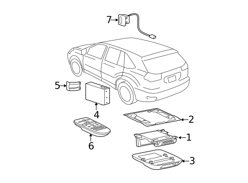 Entertainment System Components for 2008 Lexus RX400h #0