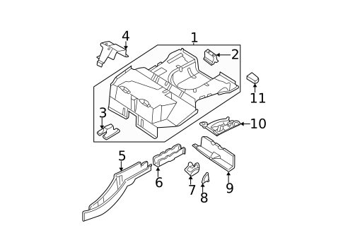 Rear Floor & Rails for 2004 Ford Focus #0