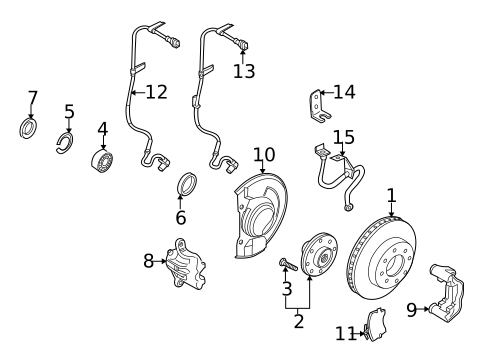 Brake Components for 2001 Volvo S40 #1