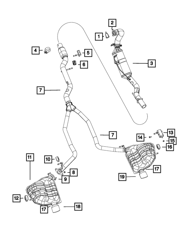68197522AA - Exhaust: Diesel Particulate Filter Assy for Mopar Image