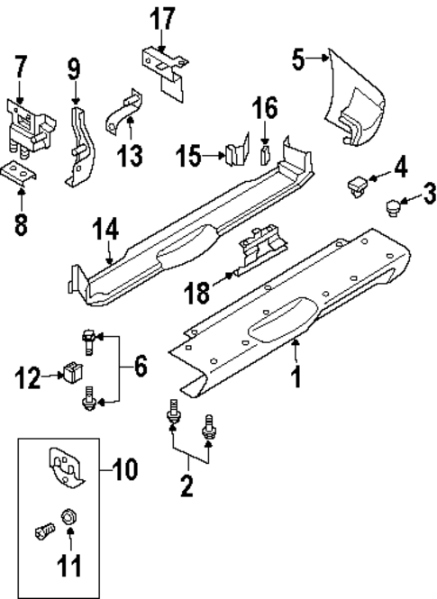 Bumper & Components - Rear for 2002 Isuzu Rodeo #0