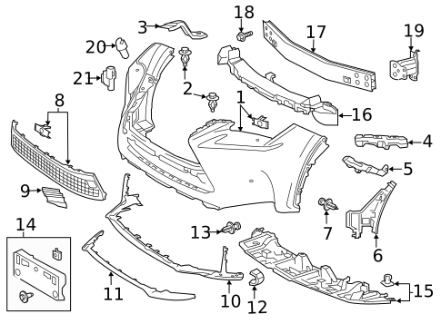 Bumper & Components - Front for 2015 Lexus NX200t #0