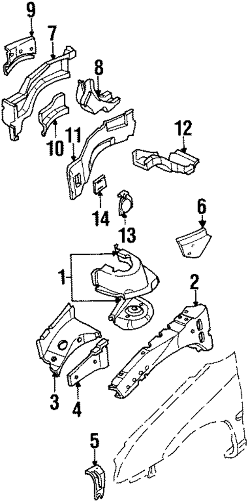 Structural Components & Rails for 1999 Dodge Neon #0
