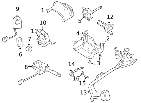 Shroud, Switches & Levers for 2003 Pontiac Aztek #0