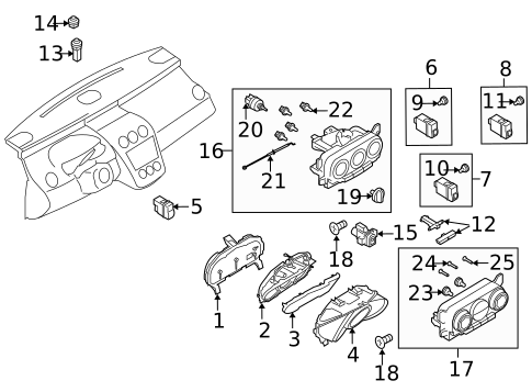 Cluster & Switches for 2011 Mazda CX-7 #0