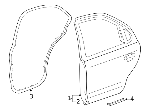 Door & Components for 2006 Ford Freestyle #1