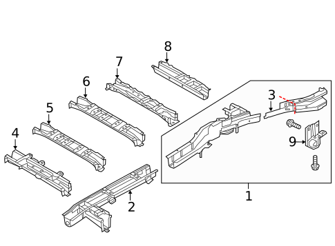 Rails & Components for 2012 Nissan Quest #0