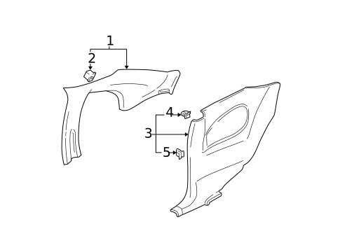Interior Trim - Quarter Panels for 2002 Pontiac Grand Am #0