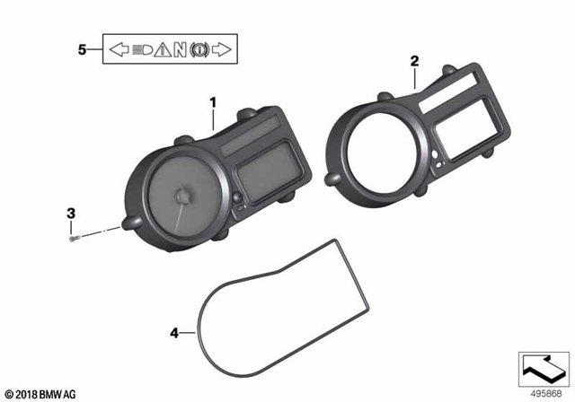 62117694584 - Instruments: Housing Upper Part -  for BMW-Motorrad Image