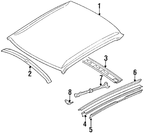 Roof & Components for 1988 Toyota Corolla #0