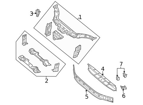 Radiator Support for 2006 Chrysler Crossfire #0