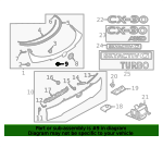 OEM Mazda CX-3 Left Front Wheel Opening Molding – 2016-2019, Black Painted D10E-51-W30C