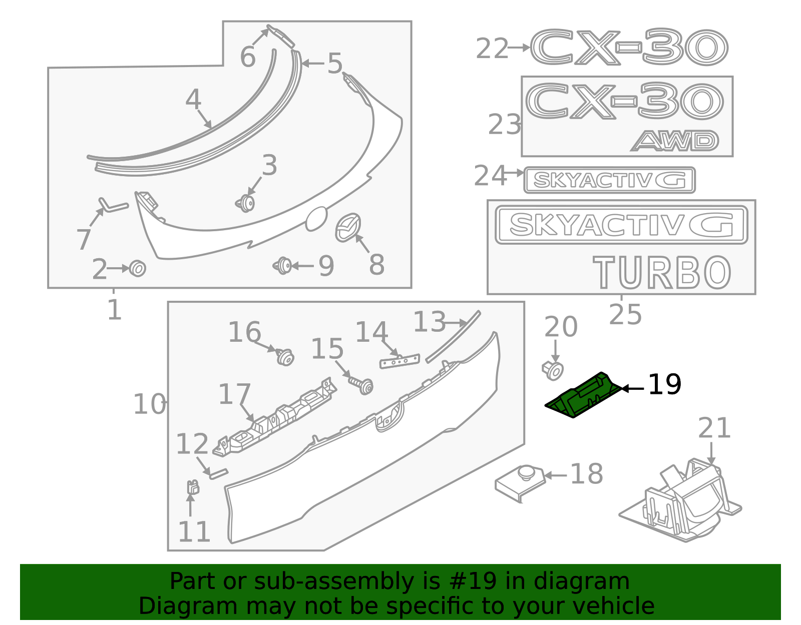 DGH9-50-858 - Switch Bezel - 2020-2025 Mazda CX-30 | Mazda Swag