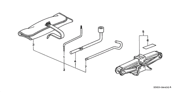 Tools - Jack for 2000 Honda Prelude #0