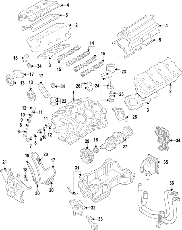 BA5Z6010BA - Engine: Cylinder Block for Ford: Edge, Police Interceptor Utility | Lincoln: MKS, MKT, MKX, MKZ Image