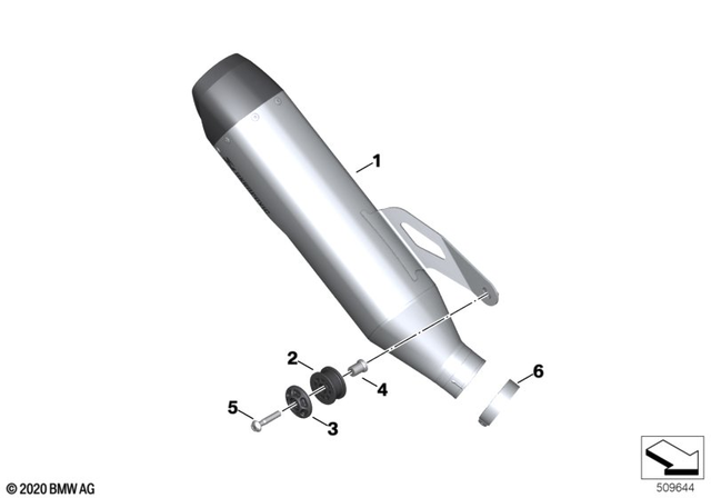 7147924168 - Exhaust System: Clamp - D63X16 for BMW-Motorrad Image