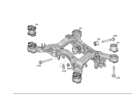 Rear Axle Carrier for 2016 Mercedes-Benz GLE300d #0