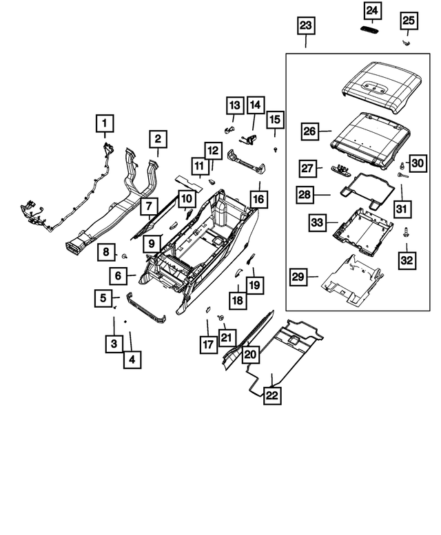 « 68523479AA – Interior Trim : Console Cablage pour Mopar Image »