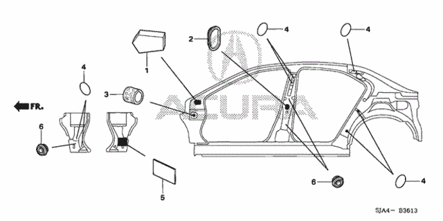 Grommet (Side) for 2007 Acura RL #0