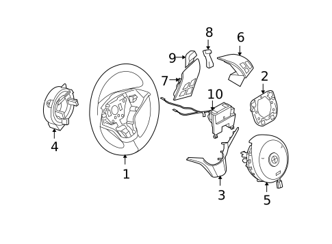 Steering Wheel & Trim for 2007 BMW M5 #1