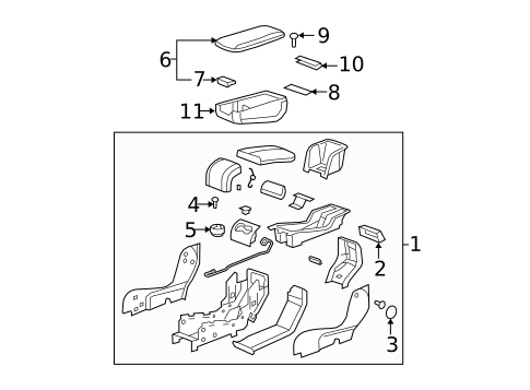 Front Seat Components for 2006 Cadillac DTS #4