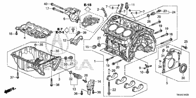 Cylinder Block - Oil Pan for 2013 Acura TL #0