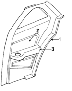 22579588 - Body: Quarter Trim Panel for Pontiac: Grand Am Image