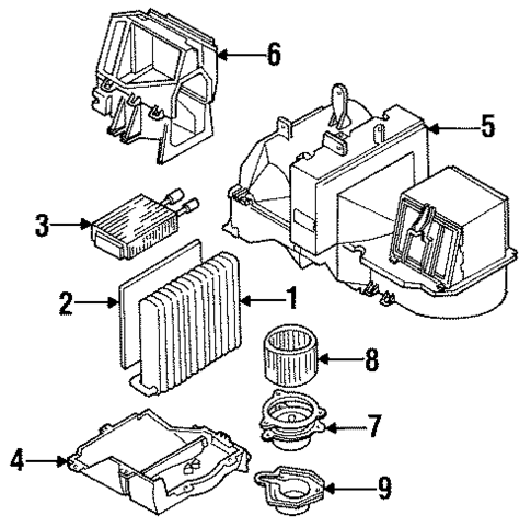 Blower Motor & Fan for 1994 Cadillac Fleetwood #0