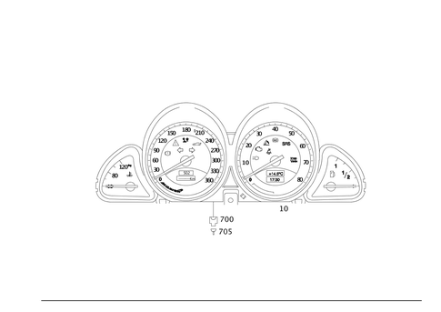 Instrument Cluster for 2006 Mercedes-Benz SLR McLaren #0