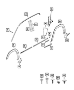 6QS67SZ0AC - Exterior Ornamentation: Rear Door Molding, Left for Ram: 3500 Image