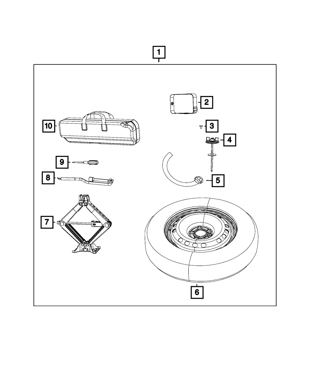 Wheel and Tire Assembly - Mopar (68440151AA)