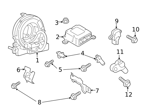 Air Bag Components for 2014 Mazda CX-5 #3