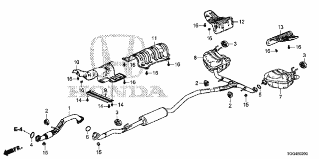 Exhaust Pipe - Muffler (1) for 2019 Honda Civic #0
