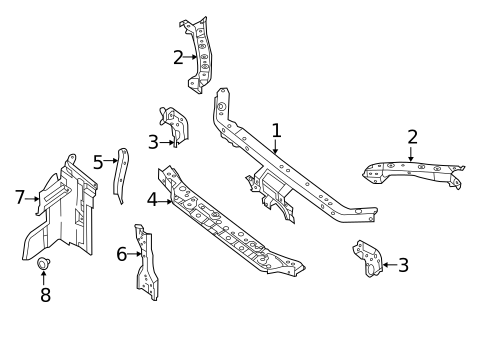 Radiator Support for 2017 Nissan Sentra #0