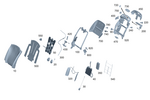 2239201208 - Rear Seat: Padding, Rr Seat Backrest for Mercedes-Benz Image