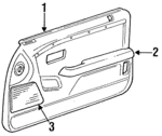 J006JD5 - Body: Door Trim Panel for Chrysler: LeBaron Image