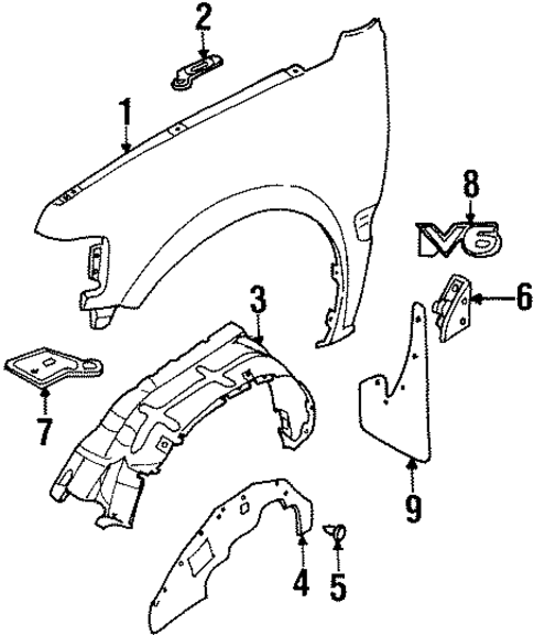 Exterior Trim - Fender for 1998 Honda Passport #0