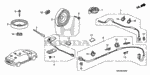 91507SAA003 - Electrical/Exhaust/Heater/Fuel: CLIP, WIRE HARNESS (70MM) (NATURAL) for Honda Image