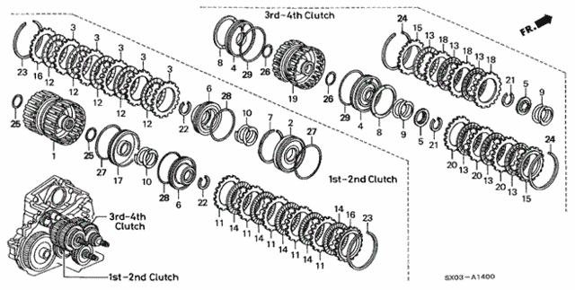 AT Clutch (2.3L) for 1998 Honda Odyssey #0