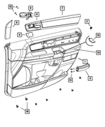 1YK17DX9AA - Interior Trim: Front Door Trim Panel, Left for Mopar Image