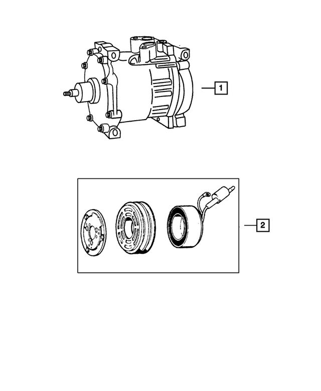 55056108AE - Air Conditioning &amp; Heater: Air Conditioning Compressor for Mopar Image