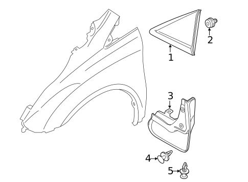 Exterior Trim - Fender for 2014 Ford Transit Connect #0