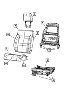 1LW561DHAA - Interior Trim: Front Headrest for Mopar Image