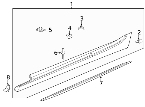 Exterior Trim - Pillars for 2016 Cadillac ATS #1
