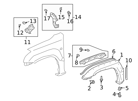 Exterior Trim - Fender for 2006 Lexus GX470 #0