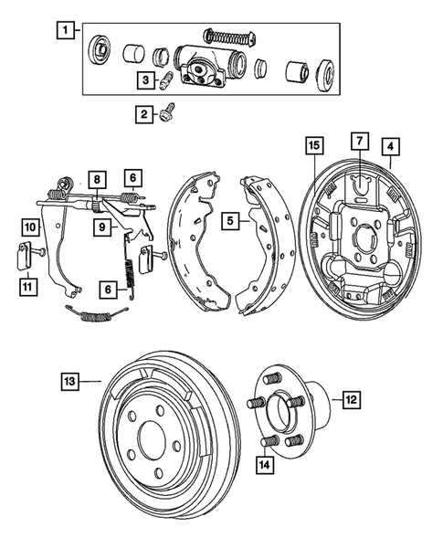 Rear Brakes for 2012 Dodge Caliber #1