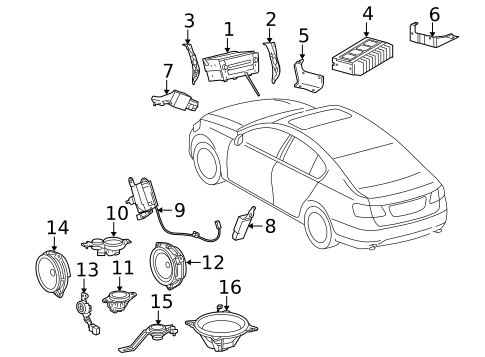 Sound System for 2009 Lexus GS350 #0