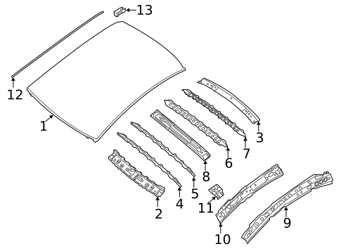 Roof & Components for 2016 Nissan Altima #1