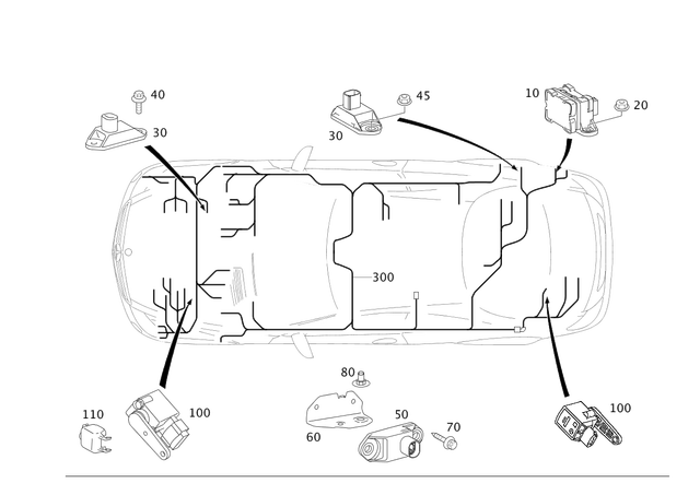 2165407507 - Electrical Equipment and Instruments: Wiring Harness for Mercedes-Benz: CL550, CL600, CL63 AMG, CL65 AMG Image image