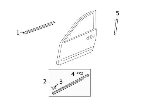 Exterior Trim - Front Door for 2008 INFINITI FX35 #0